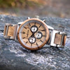 MAZE – Détail du cadran, du chronographe et de la date