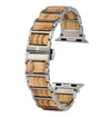 BRACELET POUR APPLE WATCH - Argent et Bois d'olivier - Rustic - tac