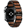 BRACELET POUR APPLE WATCH - Noir et Bois de santal rouge - Rustic - tac