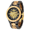 CHRONOS Montre en bois automatique pour Hommes - Rustic - tac