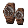 WOLF - H Montre en bois pour Hommes - Rustic - tac