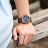 WILD CLOUD ZN30 – Women's walnut watch worn on the wrist