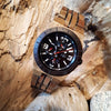 WILD HALO BB10 – Black dial detail with date, day-of-week and 24-hour displays