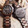 WILD LIGHTNING TN30 – Montre en bois avec exemple de gravure personnalisée au dos