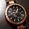 WILD LIGHTNING TN40 – Black dial and wooden band detail