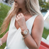 WILD RAINBOW RN20 – Women's Koa wood watch worn on the wrist