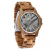 WILD ROCK RK10G – Men's Koa wood watch with gray marble dial veined in black