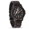 WILD ROCK RK40N – Montre en santal noir pour homme avec cadran en marbre noir veiné de blanc