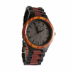 WILD STORM TOP700 – Montre en santal rouge et santal noir pour homme, vue de face