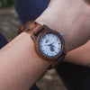 WILD WAVE WFW20 – Women's walnut watch worn on the wrist