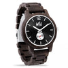 WILD WAVE WHB30 – Montre en noyer pour homme avec cadran noir et petite seconde