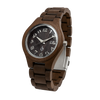 WOLF-F – Montre en bois pour femme en noyer, vue en angle