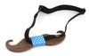 Noeud papillon Rustic-Tac en bois noyer- forme de moustache- vue de dos
