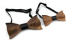 Noeud papillon Rustic-Tac en bois noyer-taille enfant-vue de dos