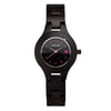 LUV – Montre en bois d’ébène pour femme, vue de face
