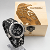 KORBEAU – Montre en bois avec son coffret Rustic-Tac