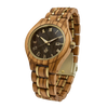 LYNX-F – Montre en bois pour femme en zébrano, vue en angle