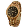 LYNX-H - Men's zebrawood watch, front view