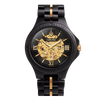 MOMENTO – Montre automatique en bois avec accents dorés
