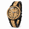 RACCOON-H – Montre en bois d’ébène et olivier pour homme, vue en angle