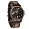 WILD ROCK RK30N – Montre en santal noir et noyer pour homme avec cadran en marbre noir veiné de blanc