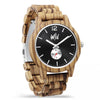 WILD WAVE WHB10 – Montre en zébrano pour homme avec cadran noir et petite seconde