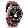 WILD WAVE WHB20 – Montre en noyer pour homme avec cadran noir et petite seconde