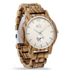 WILD WAVE WHW10 – Men's zebrawood watch with white dial and small seconds