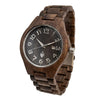 WOLF-H – Montre en bois pour homme en noyer, vue en angle