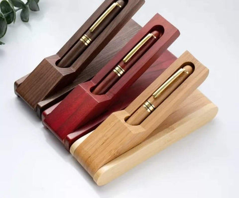 Ensembles stylo et boîtier en bambou-Rustic-tac